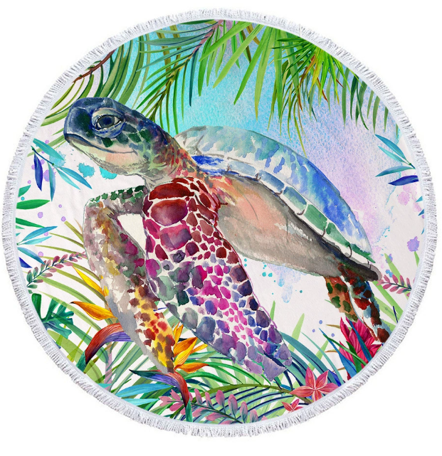 Grossista de toalhas de praia redondas estampadas